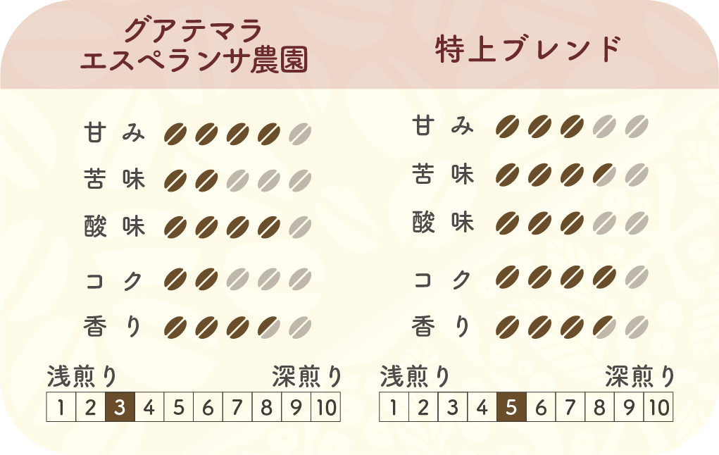 コーヒー鑑定士ギフトセット味の分布図