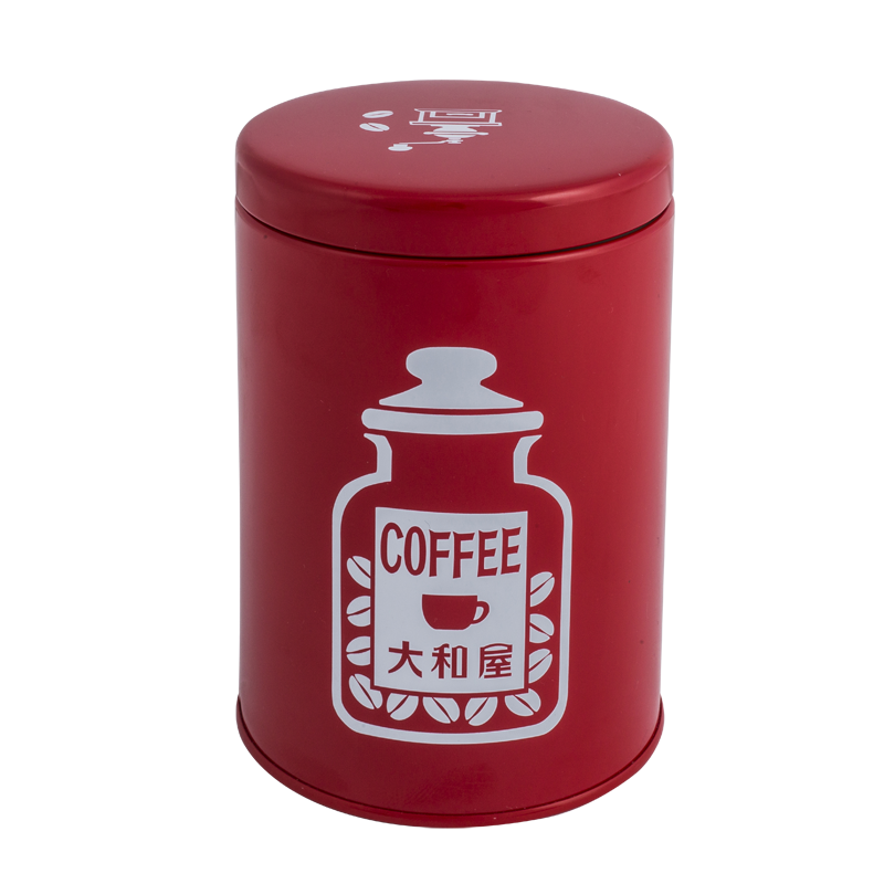 オリジナル珈琲豆保存缶 赤（つや有） 大和屋珈琲公式ネットショップ